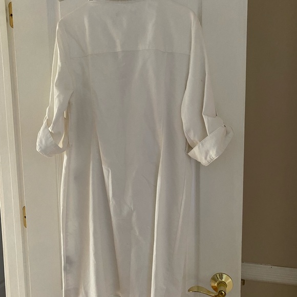 women’s white shirt dress. Gold button and zipper accents. Size 16.Includes whit - Picture 2 of 7
